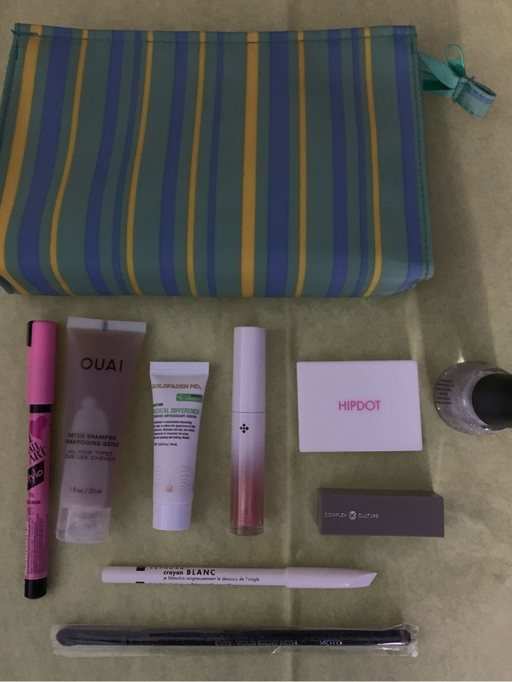 Cosmetic & Nail Care Products Variety w/Zipper Storage Travel Bag